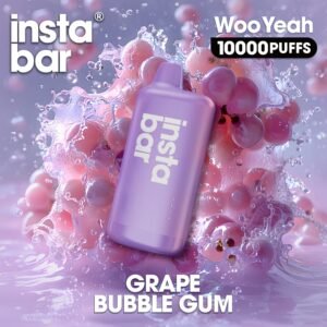INSTA BAR WOOYEAH 10000PUFFS Grape Bubble Gum
